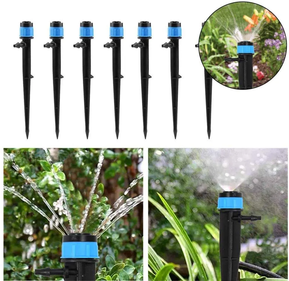 Irrigation Dripper on Stake Emitter Drip Irrigation System Micro Adjustable Micro Turbo Sprinkler Application image