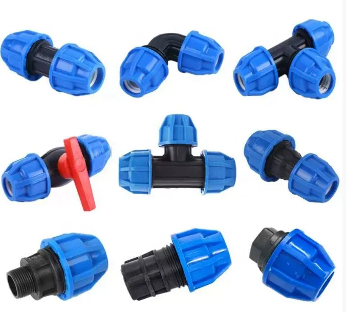 Factory Direct PN16 Quick Connector Smooth Surface Irrigation Fittings HDPE Pipe Fittings Socket Compression Fittings Cover image