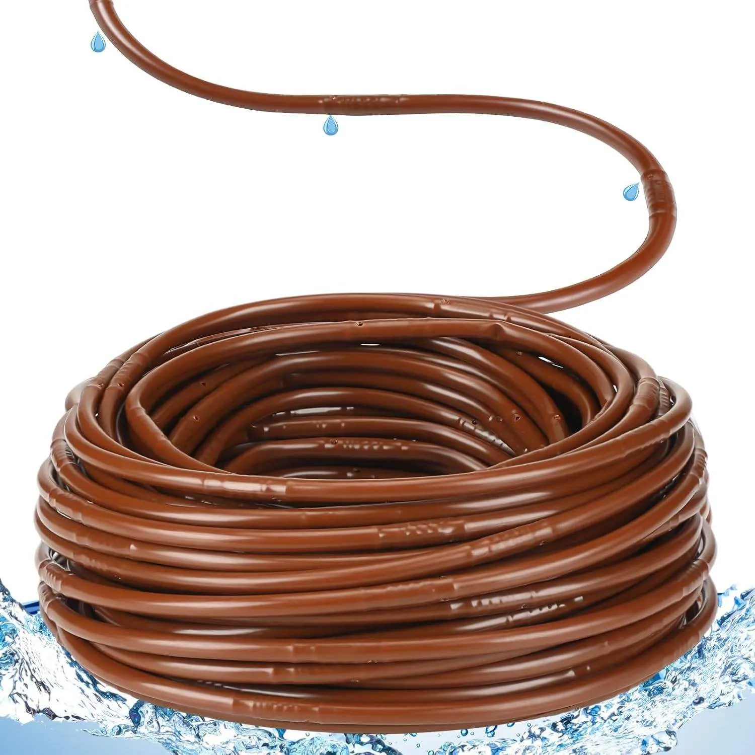 1/4 Inch Brown PVC Garden Water Hose 4mm Micro Drip Irrigation Pipe Agriculture Watering Tube 200m 1roll Application image